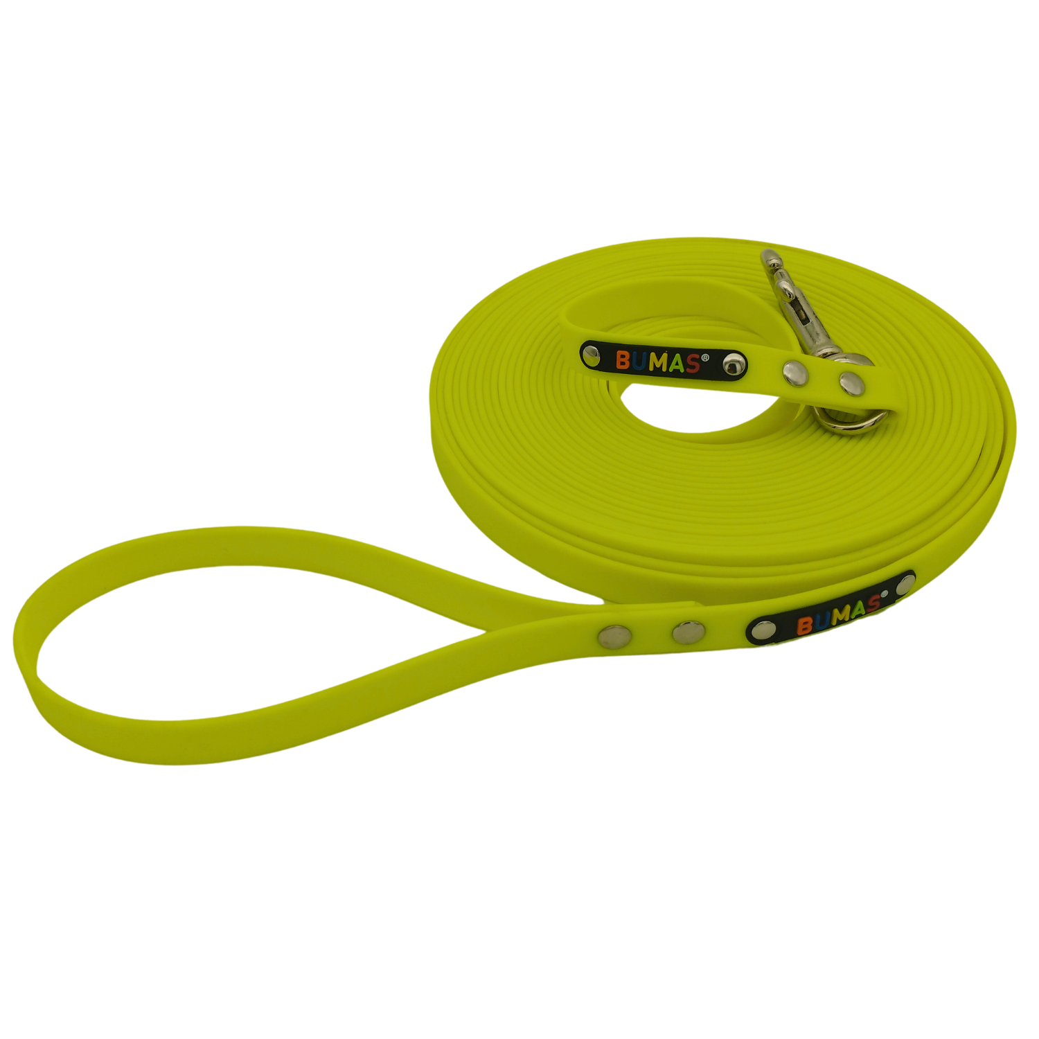 BUMAS Biothane Schleppleine Neon Gelb - 5m BUMAS Biothane Schleppleine Neon Gelb - 5m