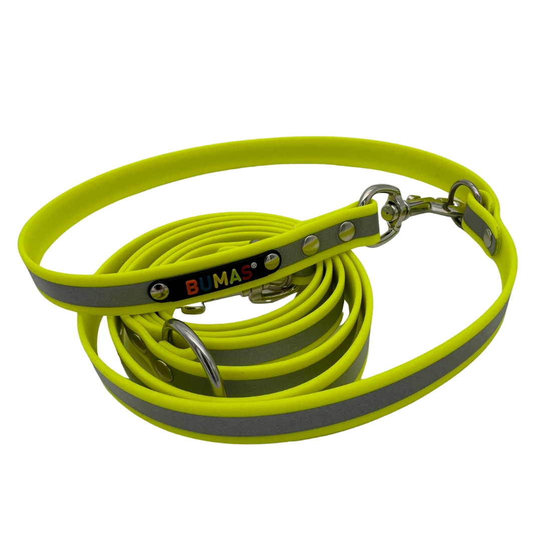 BUMAS reflective Biothane Dogleash