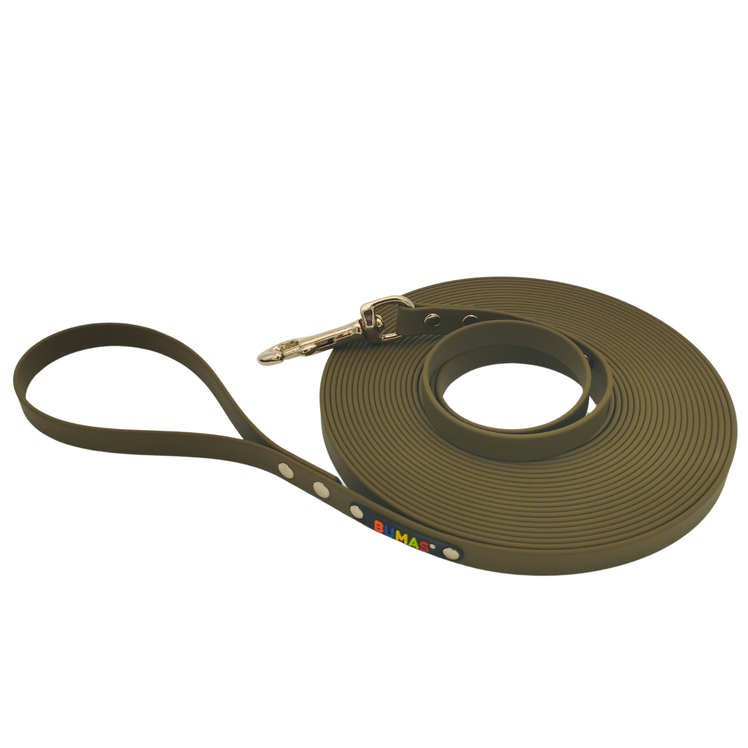 BUMAS Biothane Schleppleine Olivgrün - 5m BUMAS Biothane Schleppleine Olivgrün - 5m