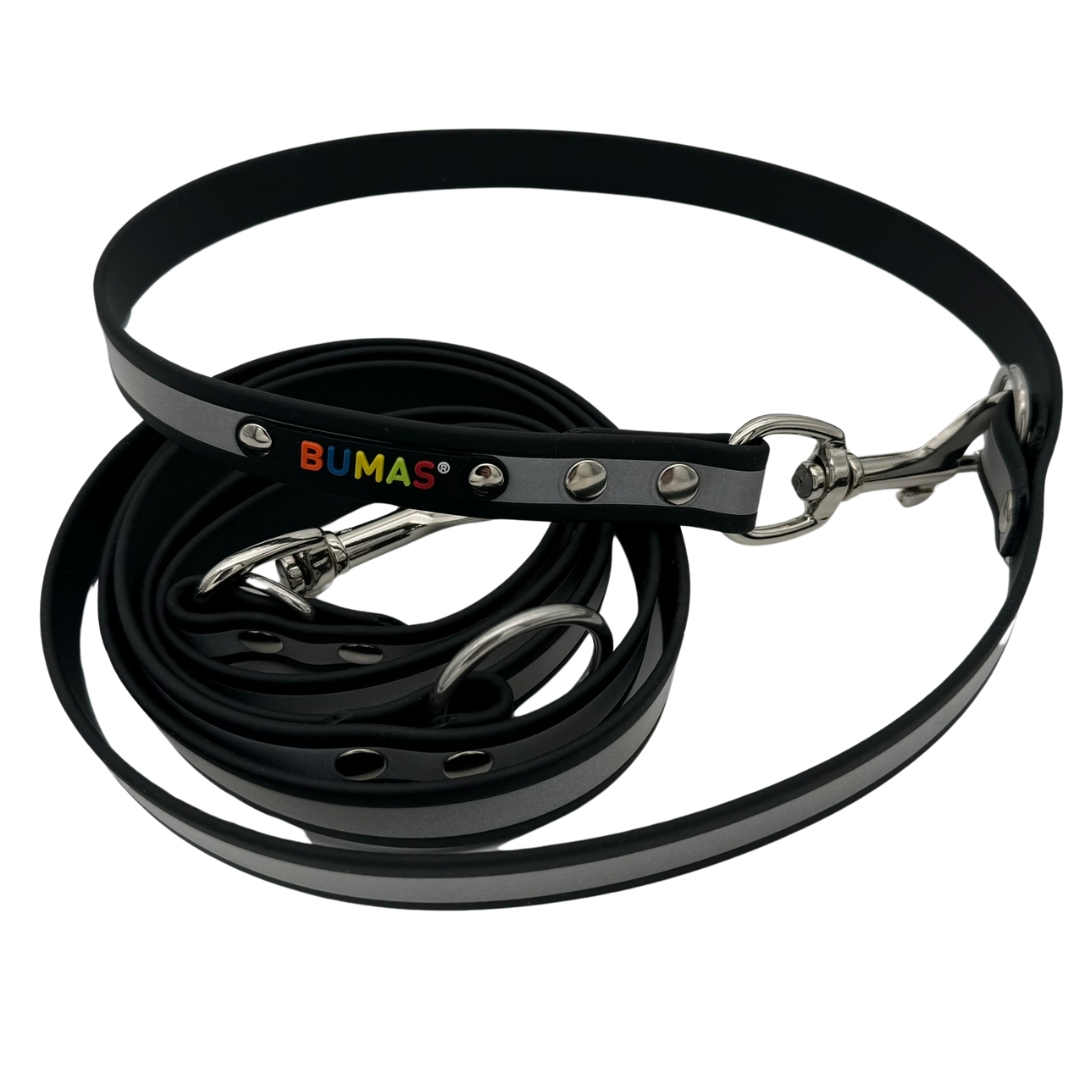 BUMAS reflective Biothane Dogleash