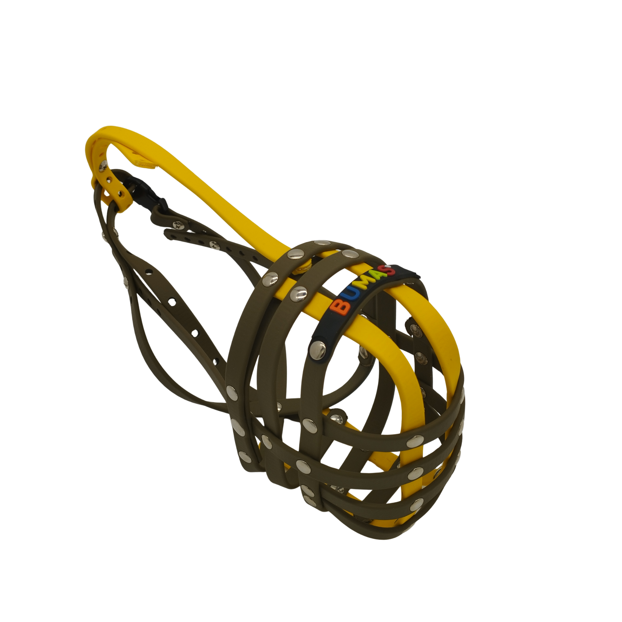 BUMAS Maulkorb Olivgrün - Olivgrün - Gelb