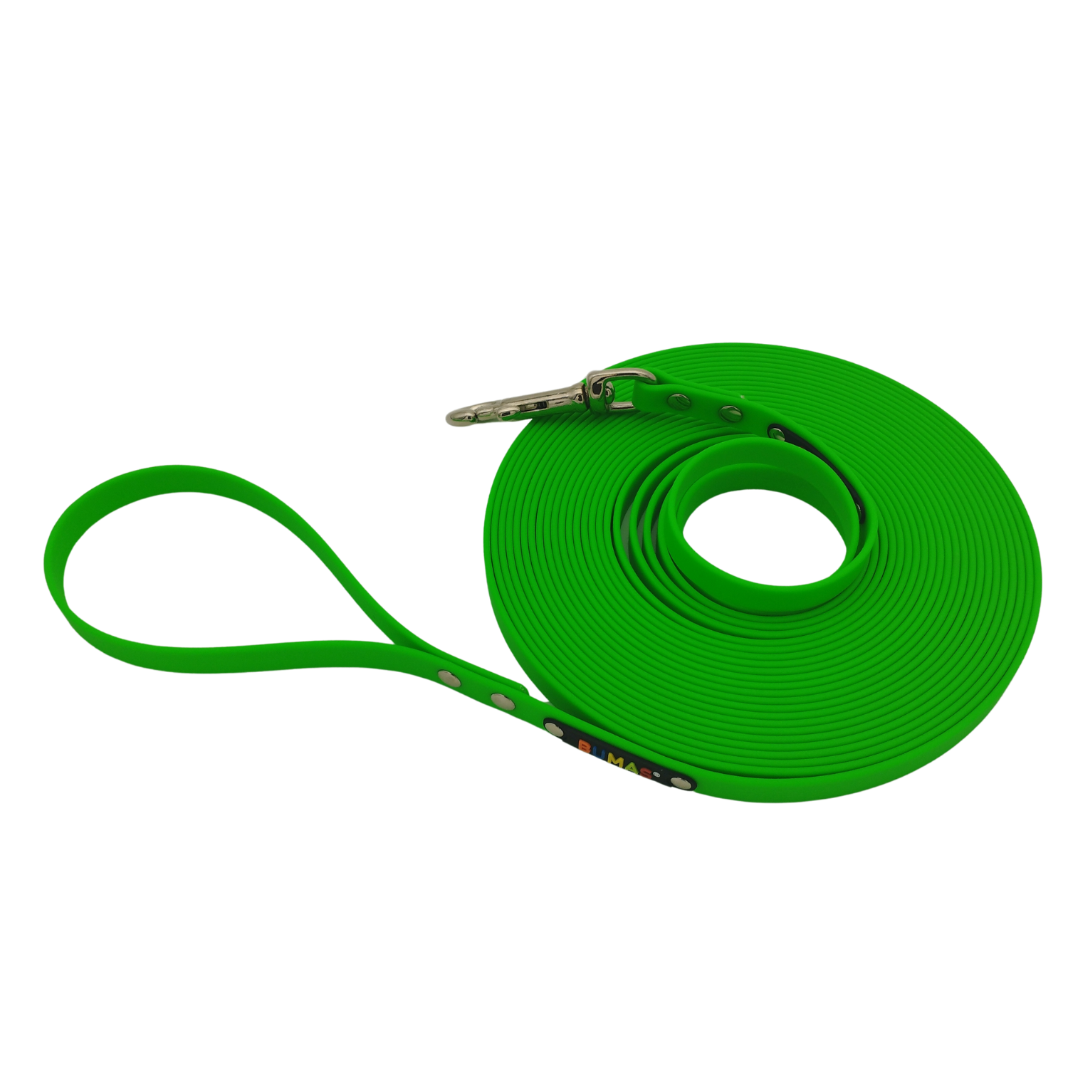 BUMAS Biothane Schleppleine Neon Grün - 5m BUMAS Biothane Schleppleine Neon Grün - 5m