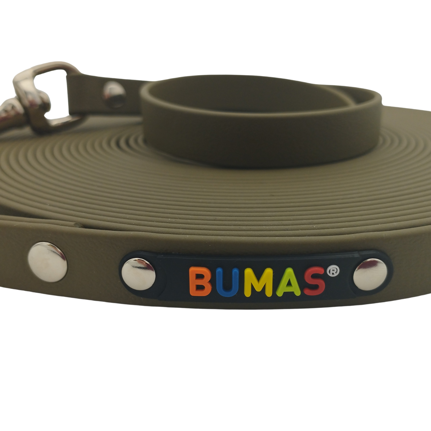 BUMAS Biothane Schleppleine Olivgrün - 5m BUMAS Biothane Schleppleine Olivgrün - 5m